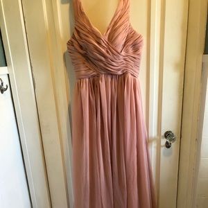 Blush floor length dress